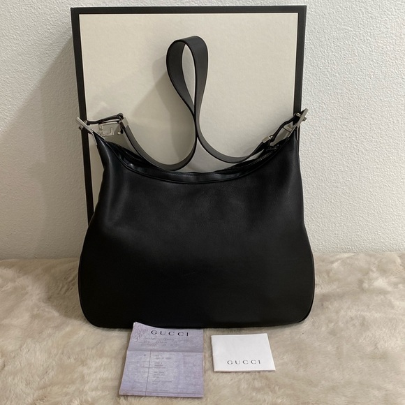 GUCCI Vintage All Leather Shoulder Bag 💯 Authentic “With “G” Clasps EUC - Picture 1 of 17